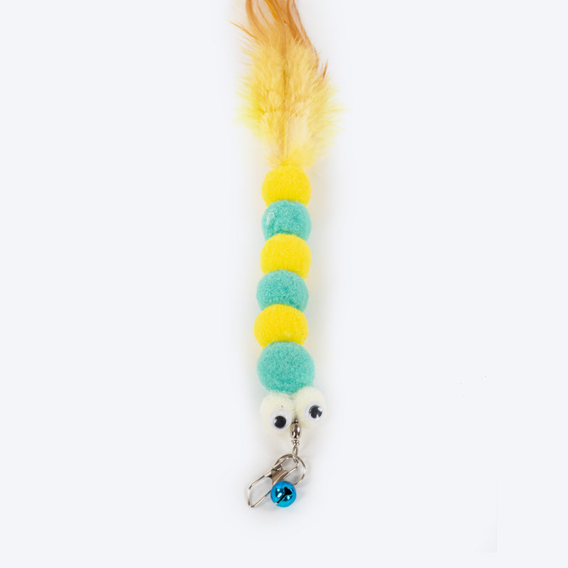 HUFT Caterpurr Extendable Wand Toy For Cat - Multicolor