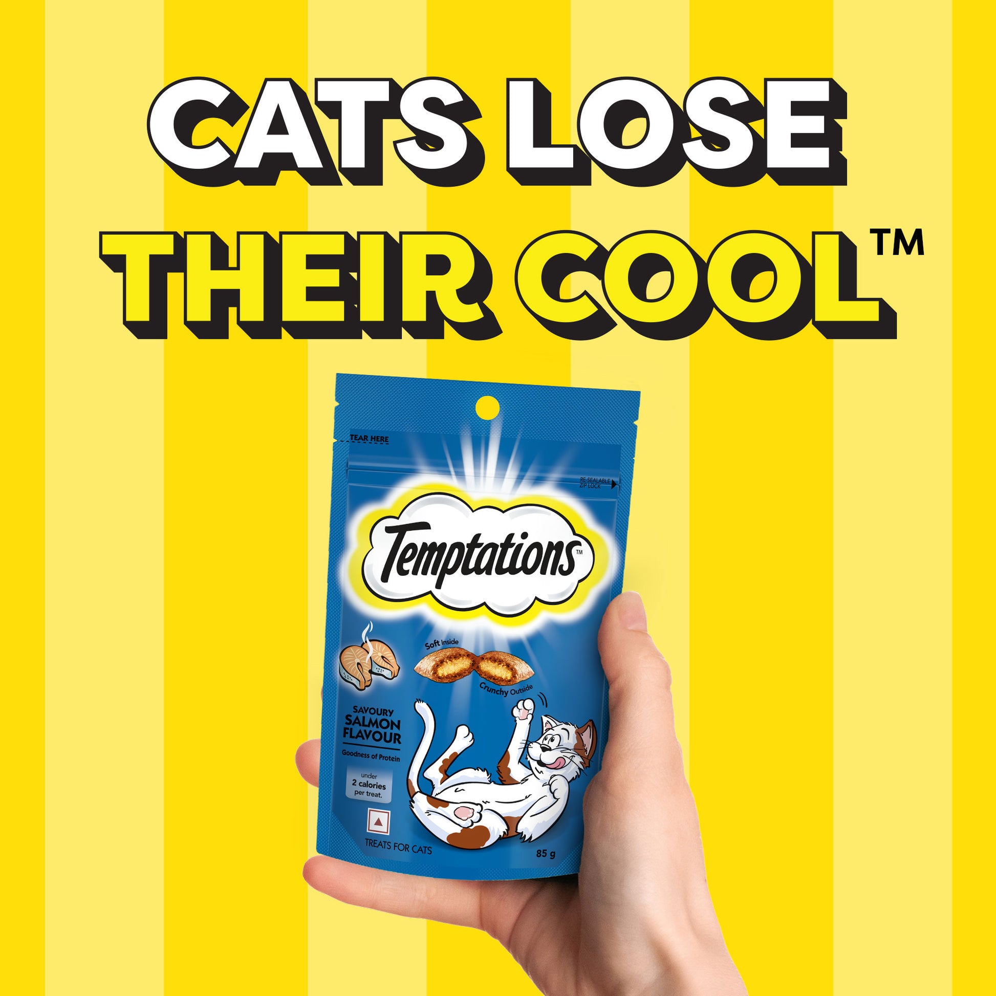 Temptations Cat Treat Savoury Salmon Flavour - 85g - Heads Up For Tails