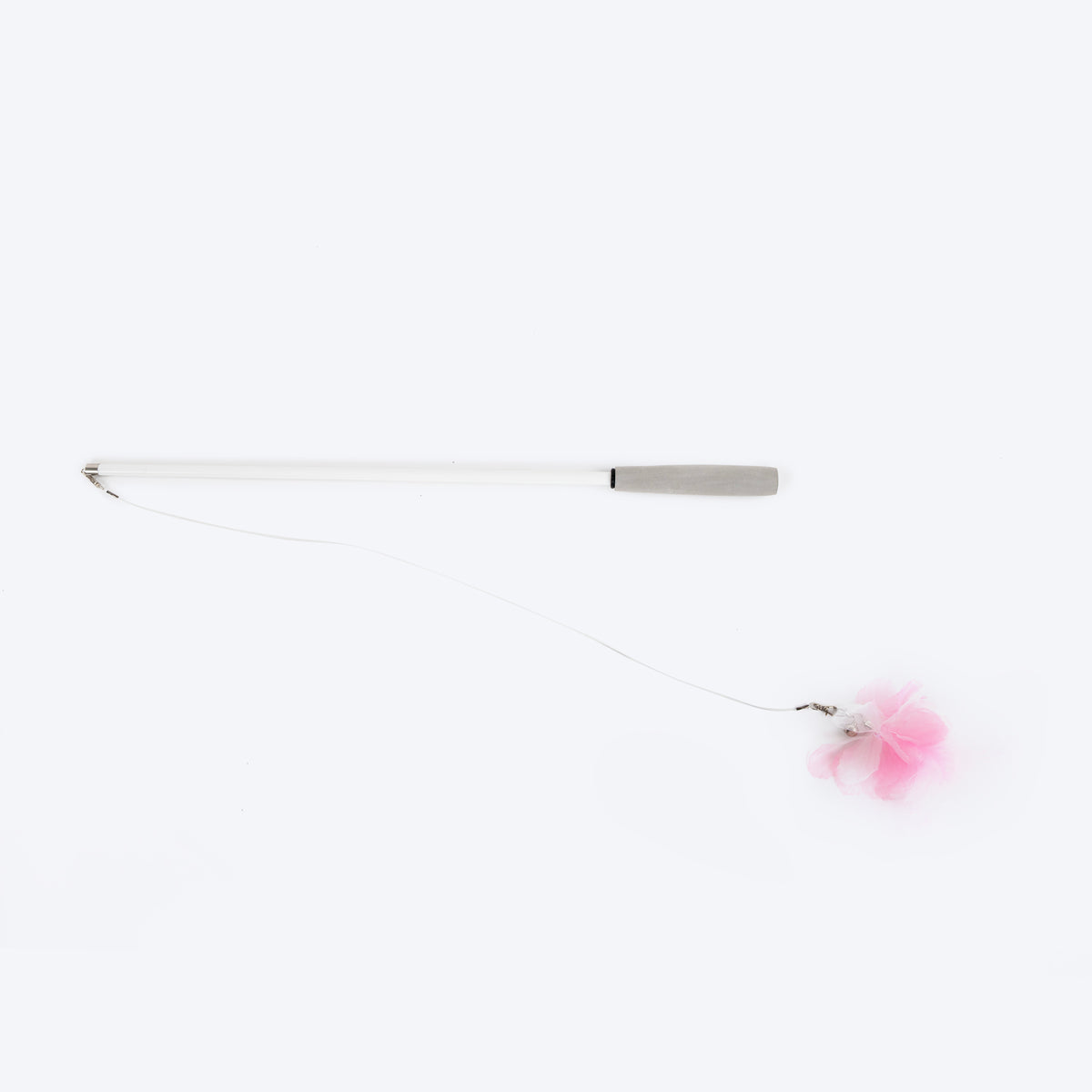 HUFT Featherly Extendable Wand Toy For Cat - Pink & White