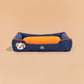 HUFT Woofie Classic Lounger Bed For Dog - Blue & Orange - Heads Up For Tails