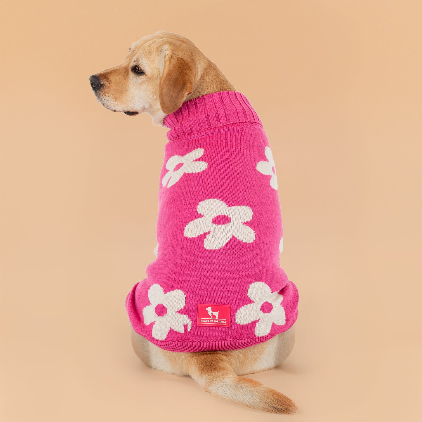 HUFT Blossom Knit Sweater For Dog - Pink - Heads Up For Tails