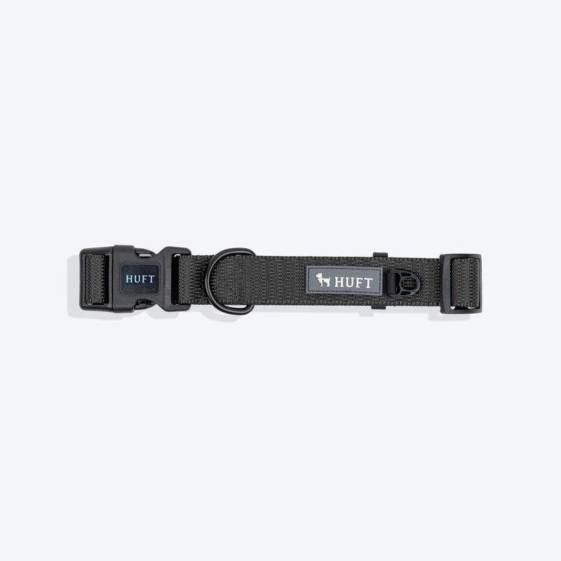 HUFT Classic Collar For Dog - Coal Black - Heads Up For Tails