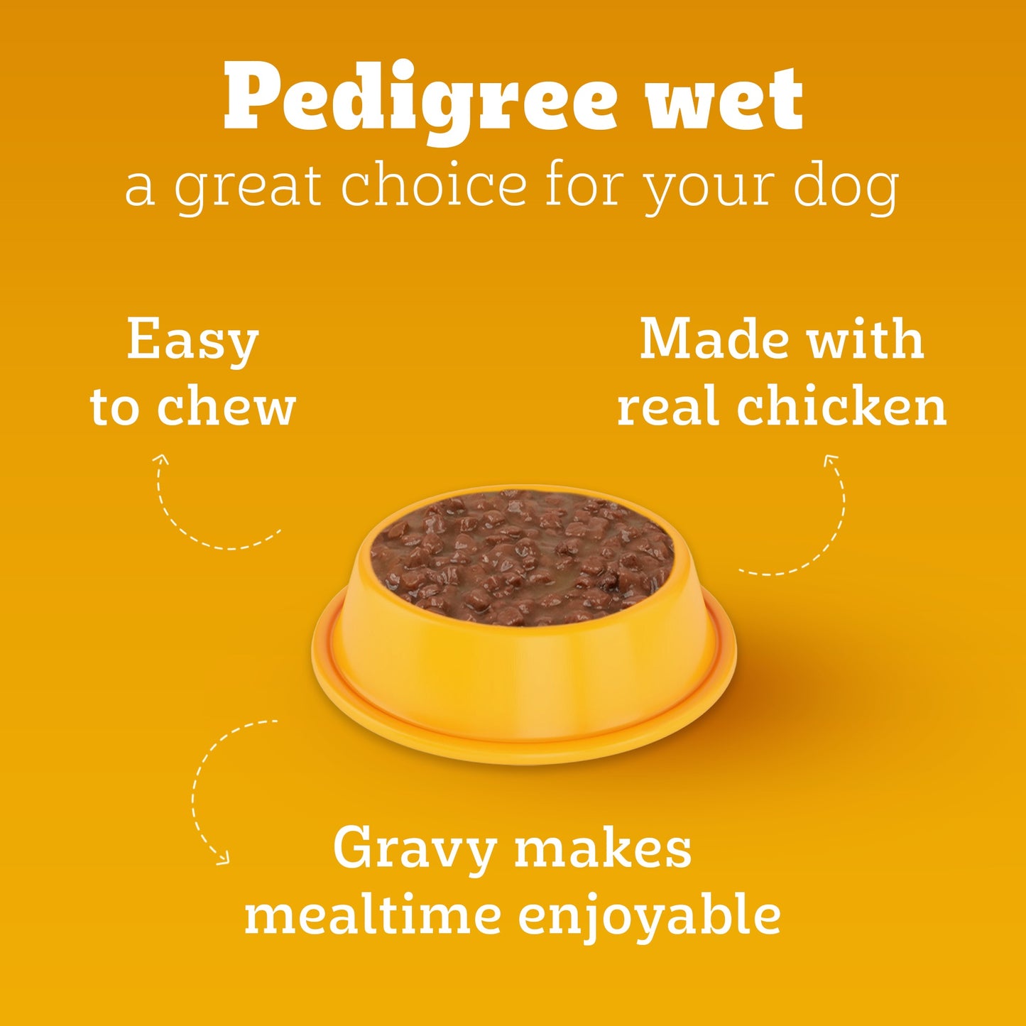 Pedigree Chicken & Liver Chunks In Gravy New Born Puppy Wet Food - 2.1 kg (30x0.07 kg)