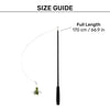 HUFT Flutterbug Extendable Wand Toy For Cat - Green & Black