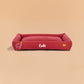 HUFT Personalised Sniff The Love Lounger Bed For Dog - Maroon - Heads Up For Tails