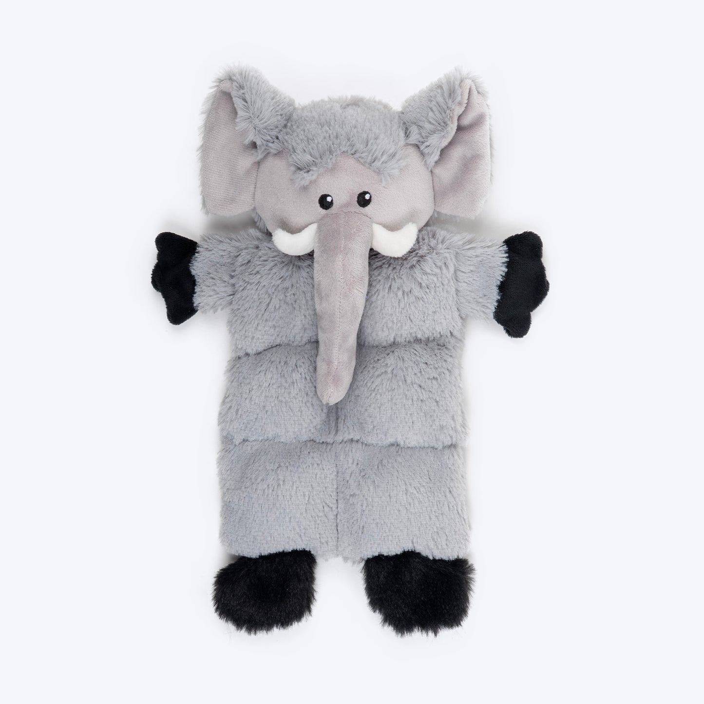 HUFT Cuddlephant Squeaky Plush Toy For Dog - Grey - Heads Up For Tails
