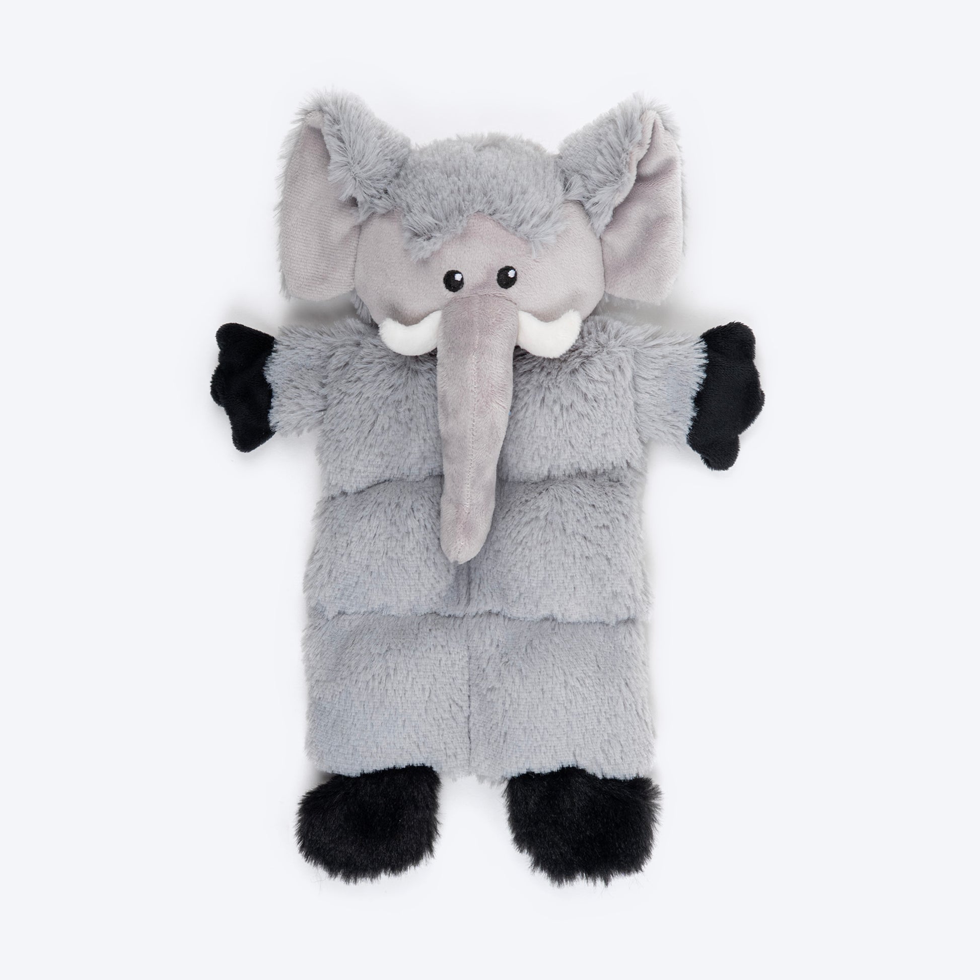 HUFT Cuddlephant Squeaky Plush Toy For Dog - Grey - Heads Up For Tails