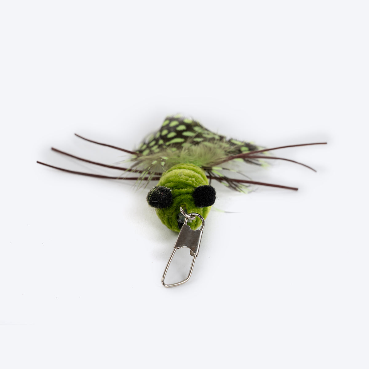 HUFT Flutterbug Extendable Wand Toy For Cat - Green & Black