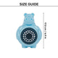 HUFT Brush Buddy Hippo Chew Toy For Dog - Blue