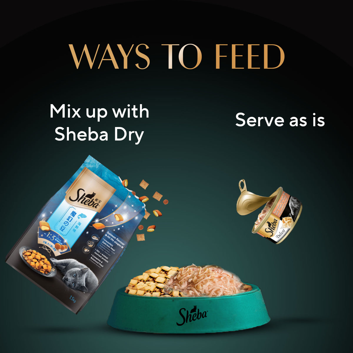 Sheba Deluxe Premium (1+ Years) Succulent Chicken Breast in Gravy Adult Wet Cat Food - 85 gm Packs - Heads Up For Tails