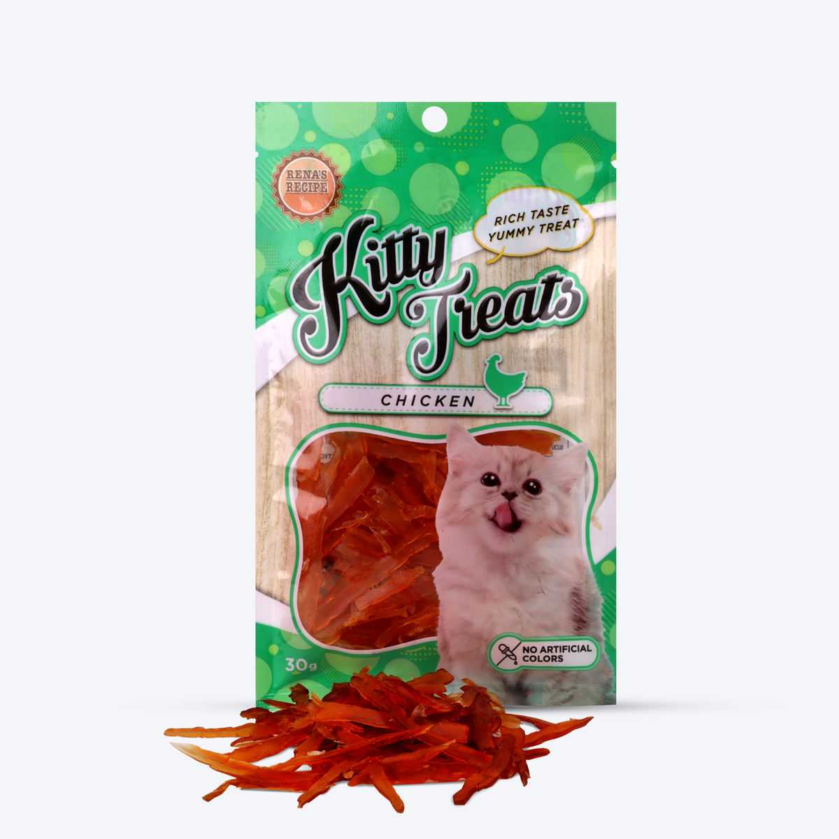 Kitty Treats Sliced Soft Chicken Jerky Cat Treat - 30 g