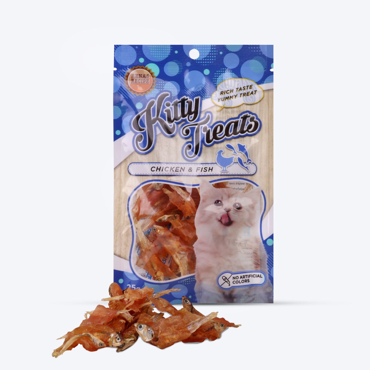 Kitty Treats Spiral Soft Chicken &amp; Fish Cat Treat - 25 g