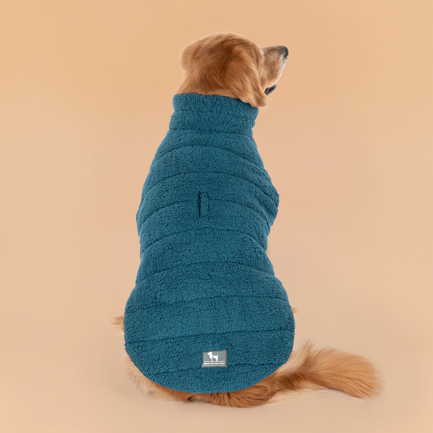 HUFT Cloudy Comfort Jacket For Big Dog - Peacock Blue - Heads Up For Tails