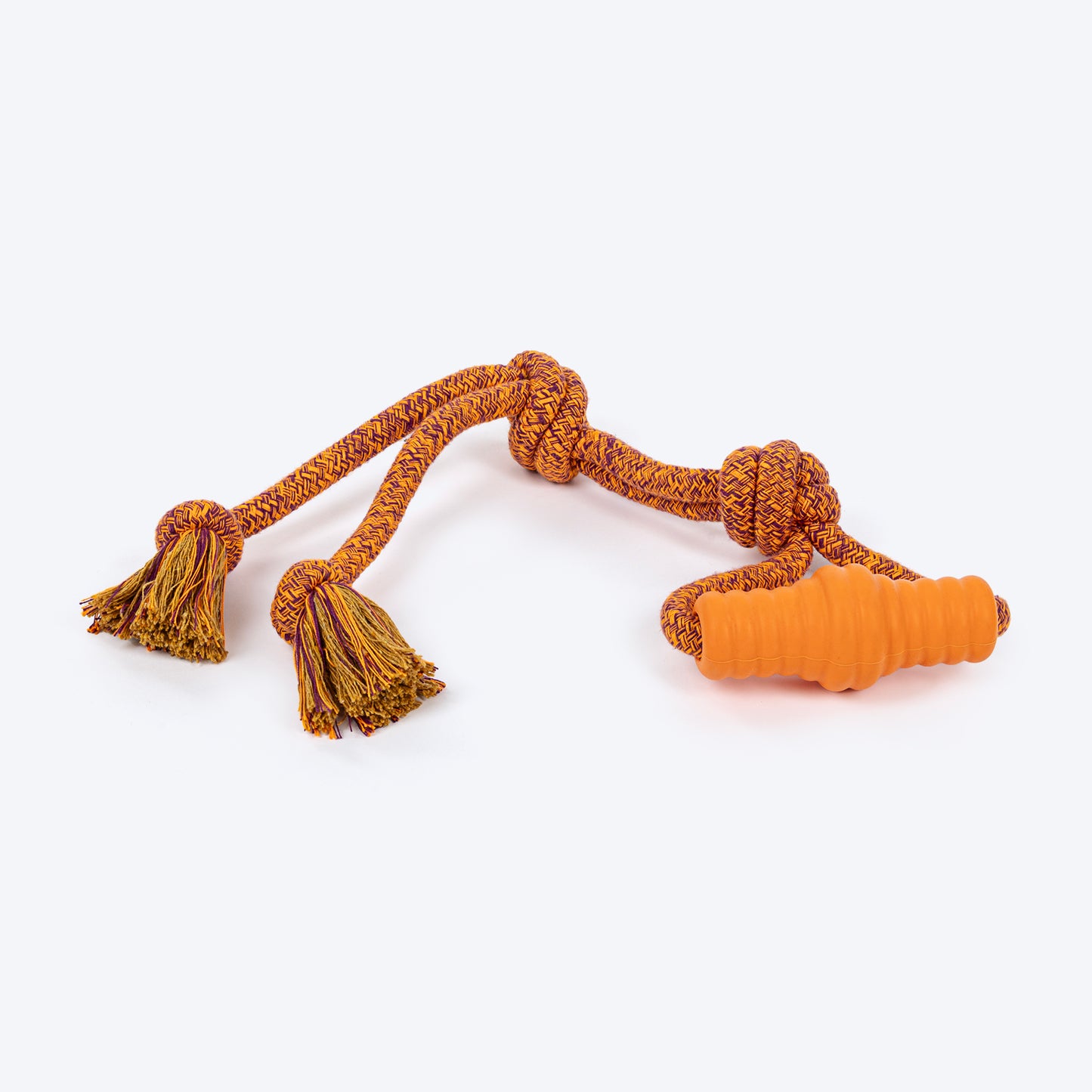 HUFT Tuggables Tassel Tango Rope Toy For Dog - Purple & Orange