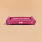 HUFT Personalised Sniff The Love Lounger Bed For Dog - Dark Magenta - Heads Up For Tails