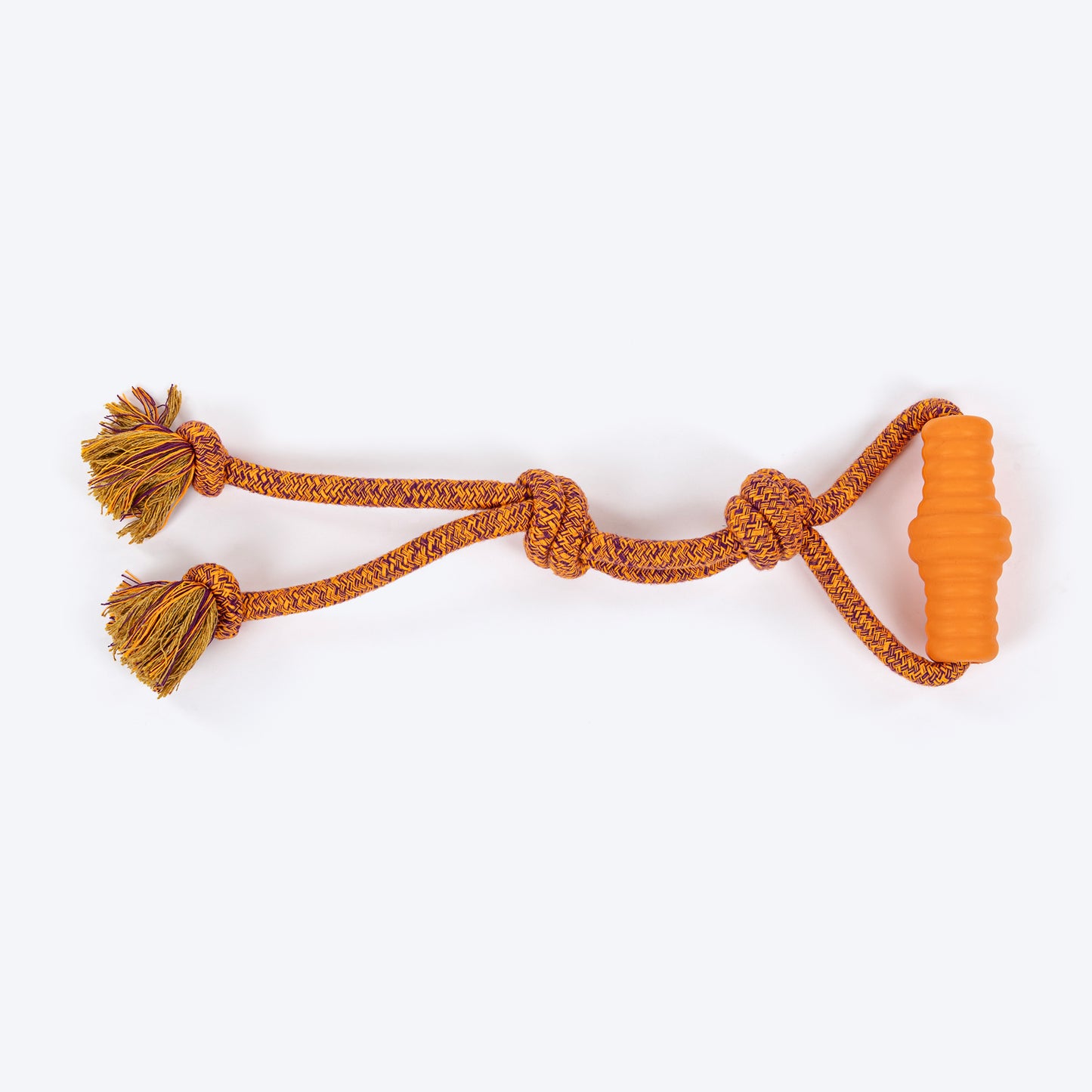 HUFT Tuggables Tassel Tango Rope Toy For Dog - Purple & Orange