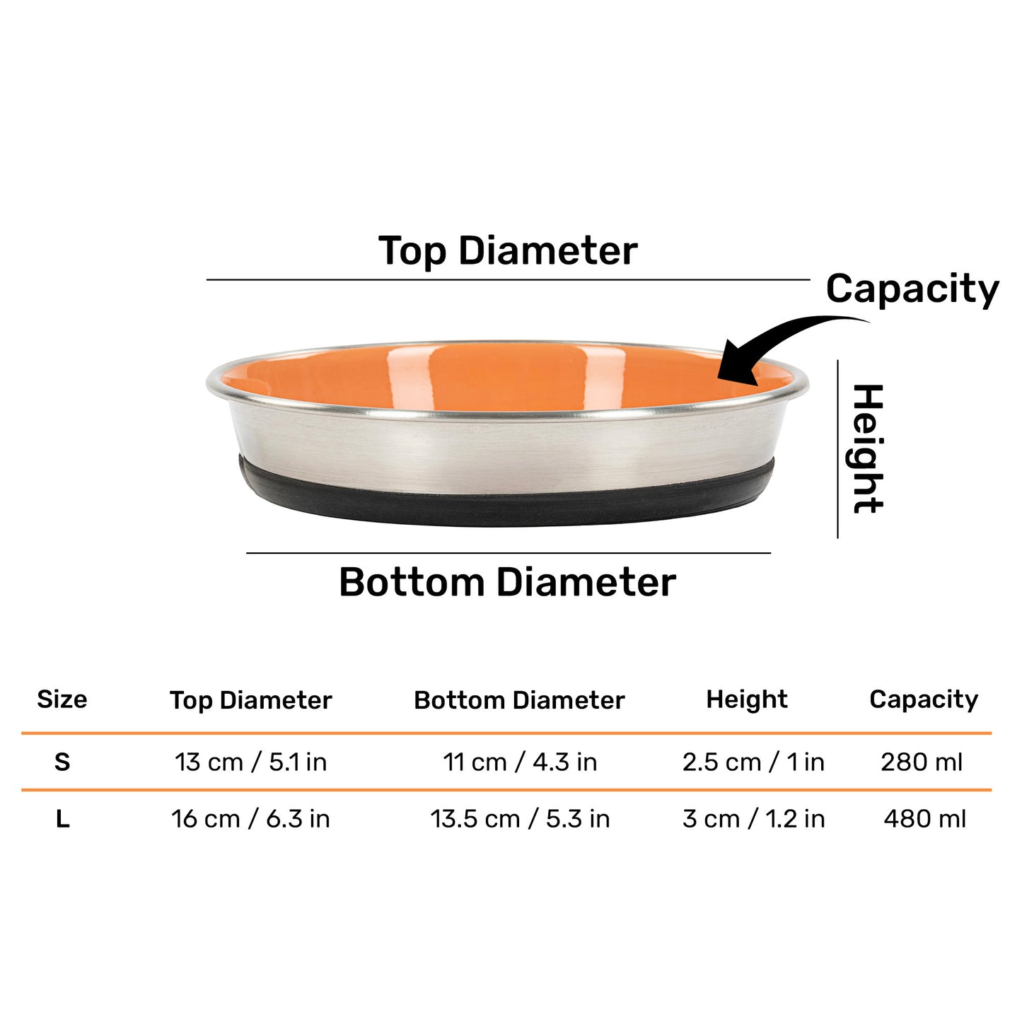 HUFT Furry Paws Printed Steel Bowl For Cat - Peach