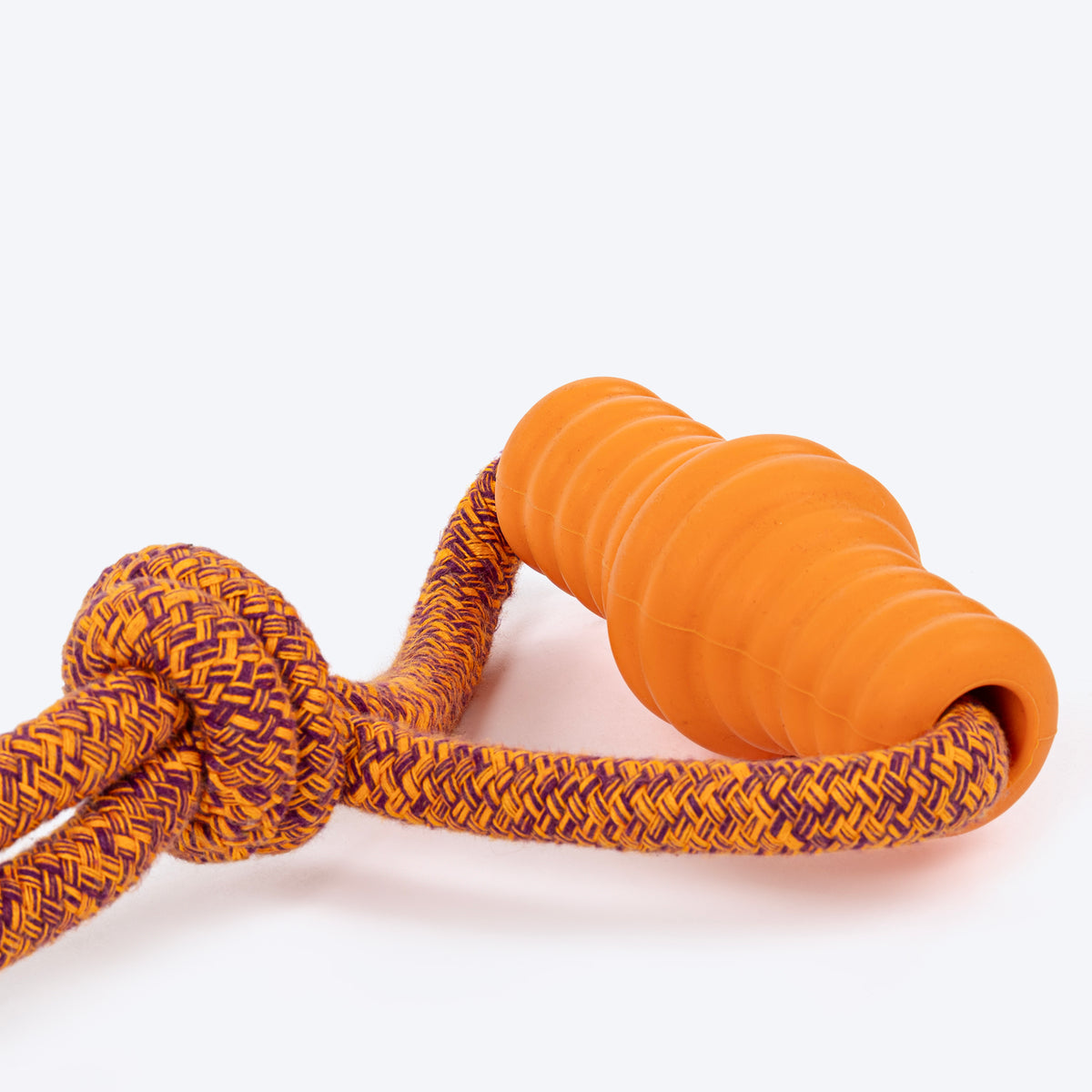 HUFT Tuggables Tassel Tango Rope Toy For Dog - Purple & Orange - Heads Up For Tails