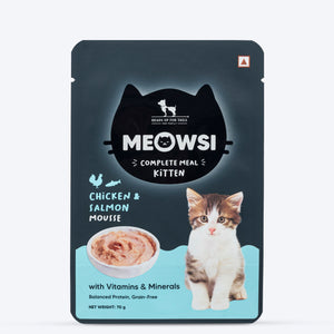 Meowsi by HUFT Chicken & Salmon Mousse Kitten Wet Food - 70 gm - Heads Up For Tails