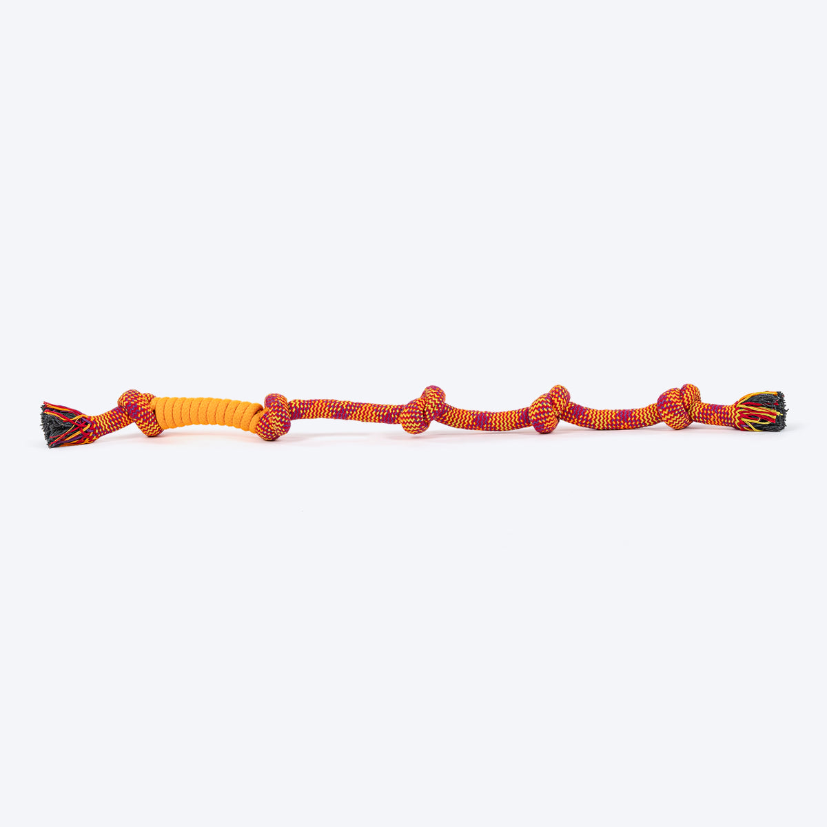 HUFT Tuggables Happy Knots Rope Toy For Dog - Orange & Red - Heads Up For Tails