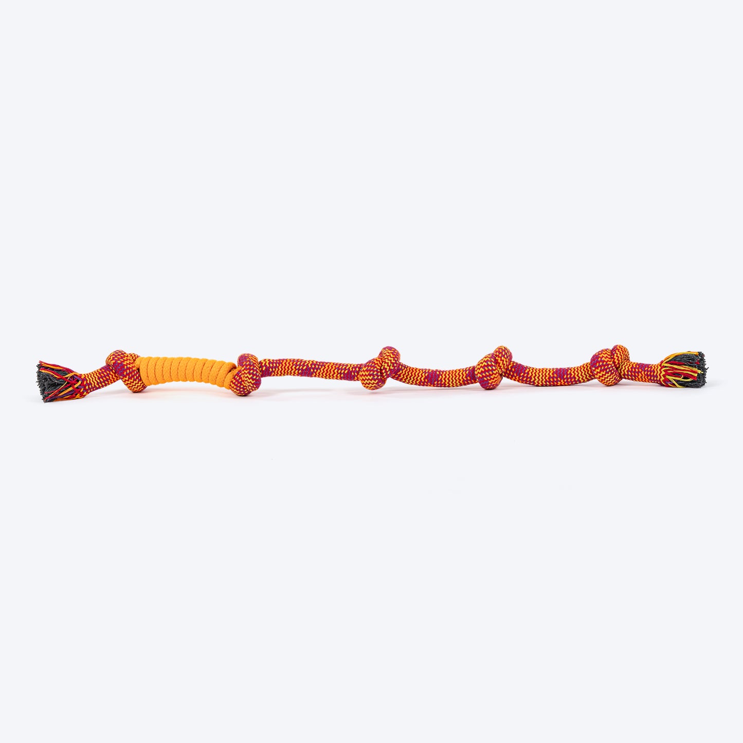 HUFT Tuggables Happy Knots Rope Toy For Dog - Orange & Red