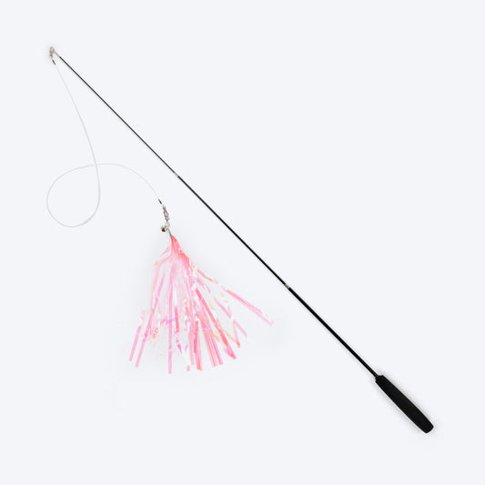 HUFT Pouncers Extendable Wand Toy For Cat - Pink & Black