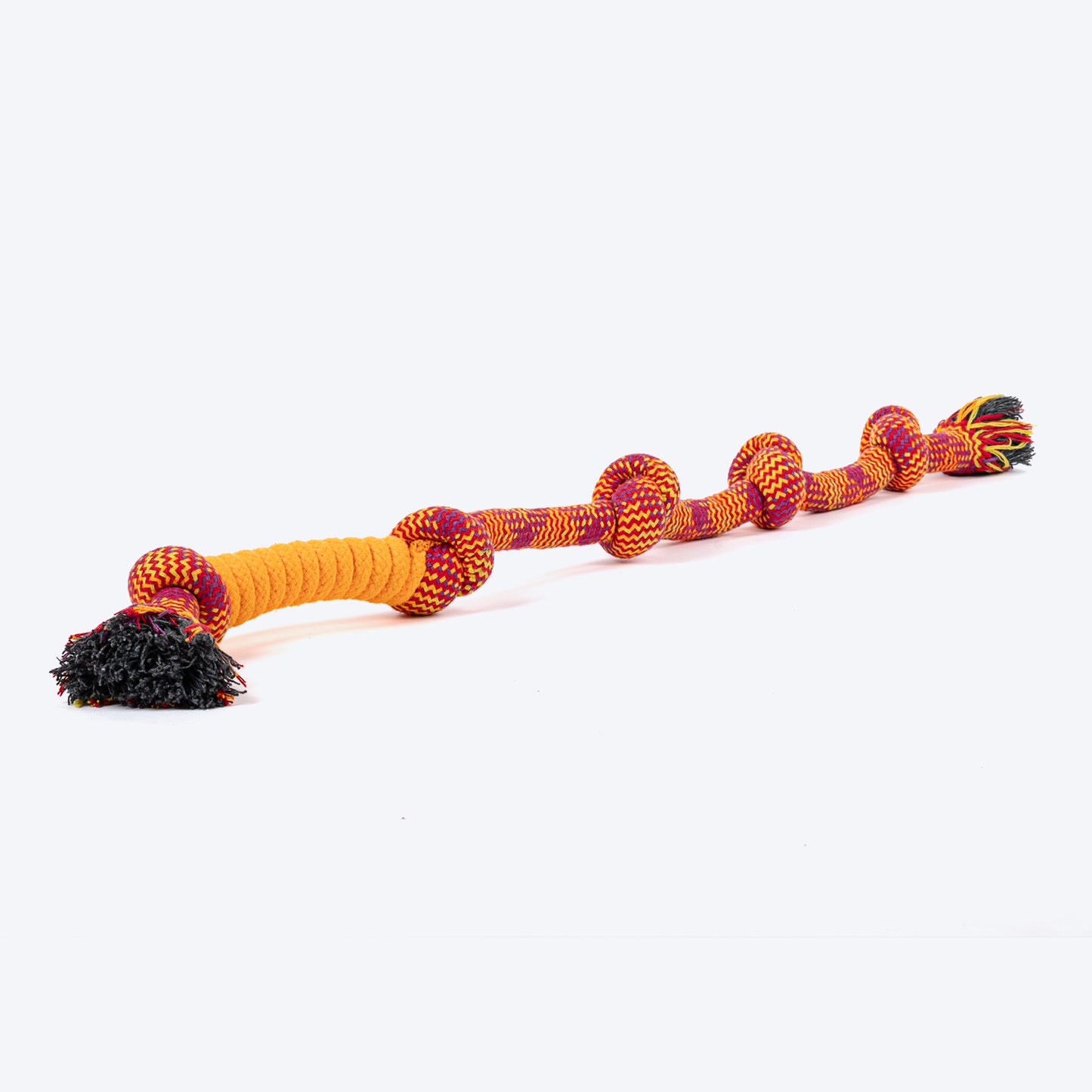 HUFT Tuggables Happy Knots Rope Toy For Dog - Orange & Red