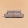 HUFT Cookie Houndstooth Lounger Bed For Dog - Brown - Heads Up For Tails