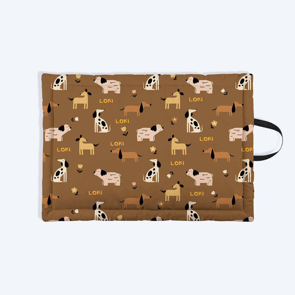 HUFT Personalised Bark & Bloom Mat For Dog & Cat - Brown - Heads Up For Tails