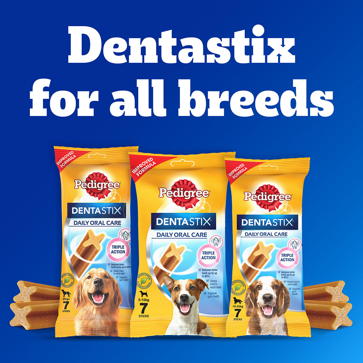 Pedigree Dentastix Dog Treat Weekly Pack For Large Breed - 270 g - Heads Up For Tails