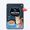 Meowsi by HUFT Tuna & Chicken Pâté Cat Wet Food, 80 gm, grain-free, with vitamins and minerals for balanced nutrition.