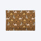 HUFT Personalised Bark & Bloom Mat For Dog & Cat - Brown - Heads Up For Tails
