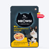 Meowsi by HUFT Chicken Breast with Quail Egg in Broth, 80 gm, grain-free cat wet food with vitamins and minerals.