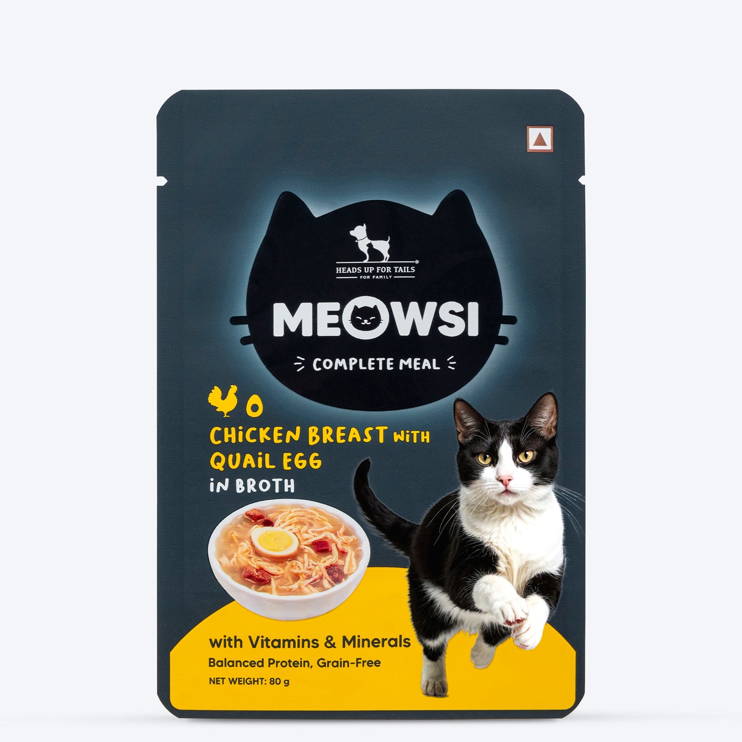 Meowsi by HUFT Chicken Breast With Quail Egg Pate Cat Wet Food - 80 gm