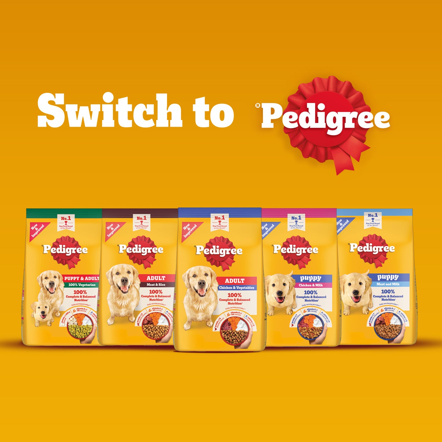 Pedigree Chicken & Vegetables Adult Dry Dog Food