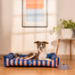 HUFT Happy Stripes Lounger Bed For Dog - Navy & Peach - Heads Up For Tails