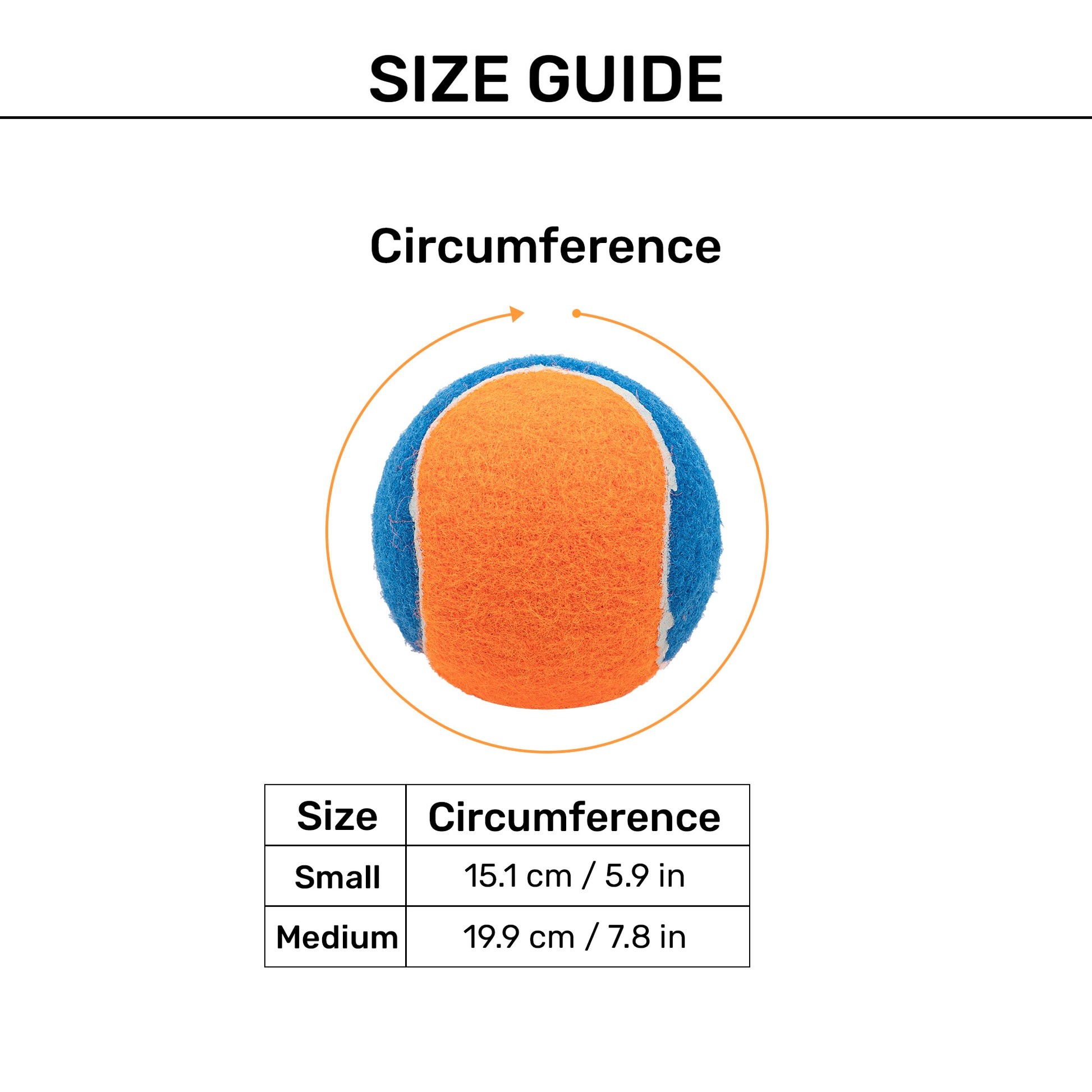 TLC Bi-Color Squeaky Tennis Balls For Dog - Orange & Navy Blue - Heads Up For Tails
