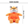 TLC Snuggle Fox Squeaky Plush Toy For Puppies & Small Dogs - Brown - Heads Up For Tails