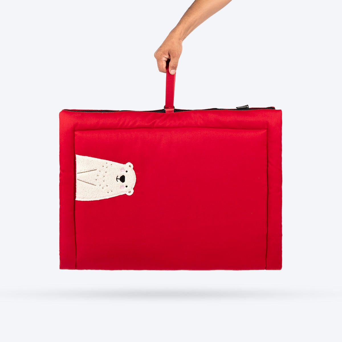 HUFT Cloudy Bear Classic Mat For Dog & Cat - Red