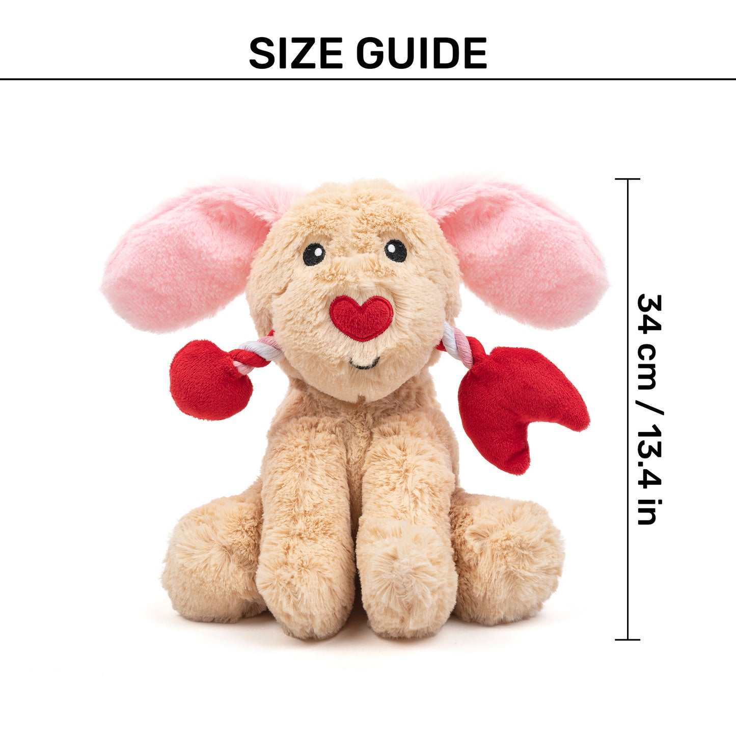 HUFT Cupid's Doggo Squeaky Plush Toy For Dog - Beige