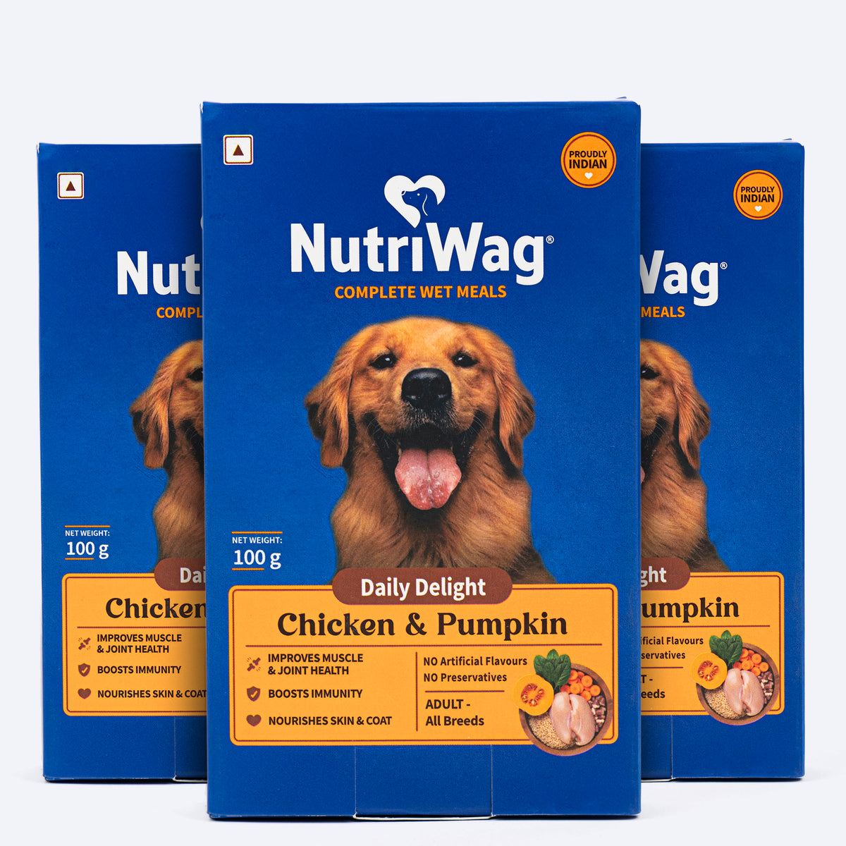 NutriWag Complete Wet Meals With Chicken, Rice & Pumpkin For Dog