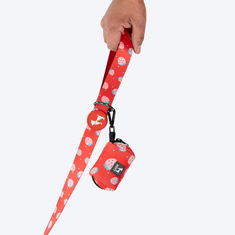 HUFT Berry Bliss Waste Bag Dispenser For Dog & Cat - Red - Heads Up For Tails