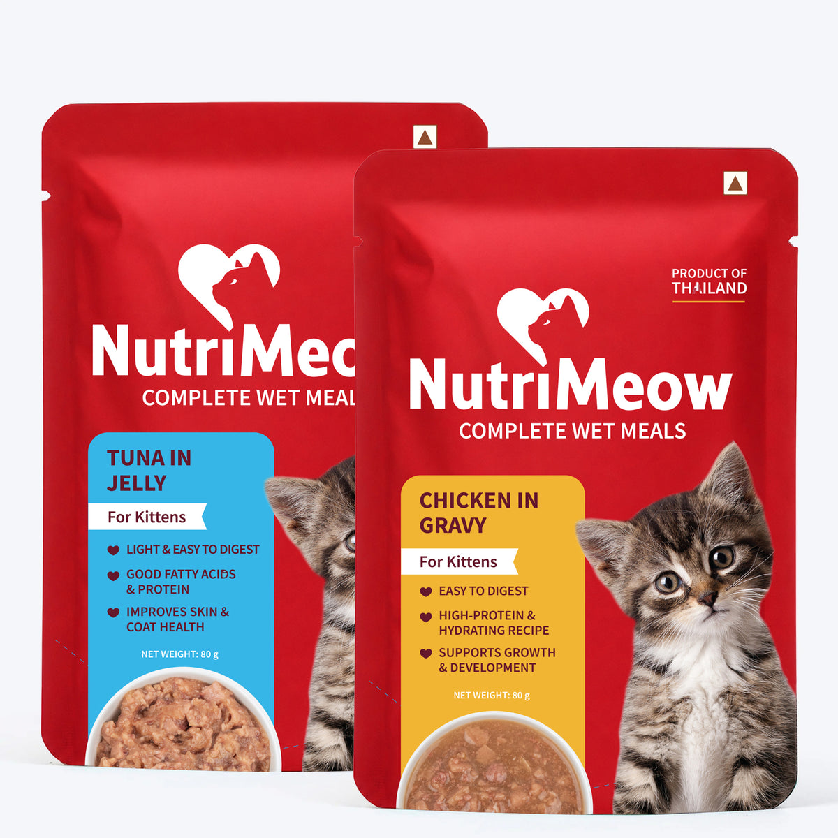 NutriMeow Kitten Food Trial Pack of 2 (80 gm each)