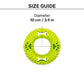 TLC Snack-O-Ring Chew Toy For Dog - Green - Heads Up For Tails