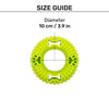 TLC Snack-O-Ring Chew Toy For Dog - Green - Heads Up For Tails
