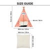 HUFT Personalised Polka Paws Teepee Tent Bed For Dog & Cat - Peach - Heads Up For Tails