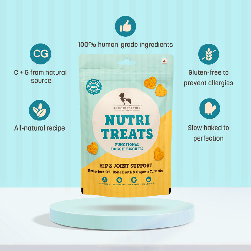 HUFT Nutri Treats For Dogs - Hip & Joint Support - 150 g - Heads Up For Tails