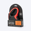 HUFT Retractable Leash With Poop Bag Dispenser For Dog - Red - Heads Up For Tails
