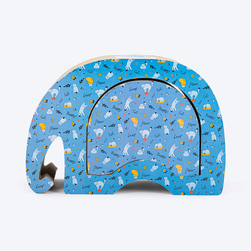 HUFT Ellie The Elephant Scratcher For Cat - Blue - Heads Up For Tails