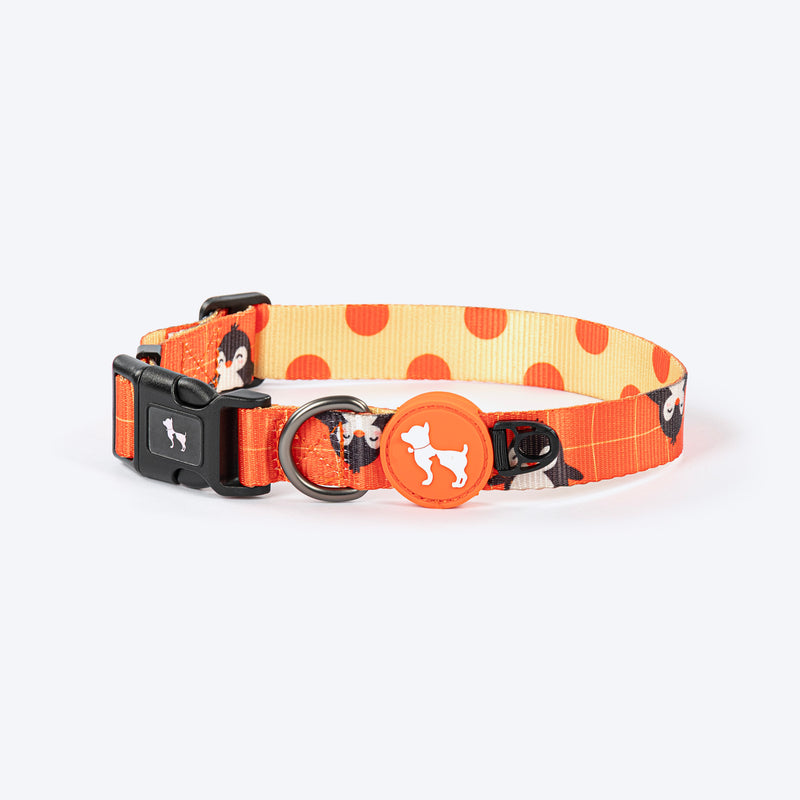 HUFT Peppy Penguin Collar For Dog - Orange